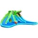 preview thumbnail 1 of 5, Crocodile Themed Inflatable Slide Bouncer with Two Water Slides - 224.5'' x 203'' x 94.5'' (L x W x H)