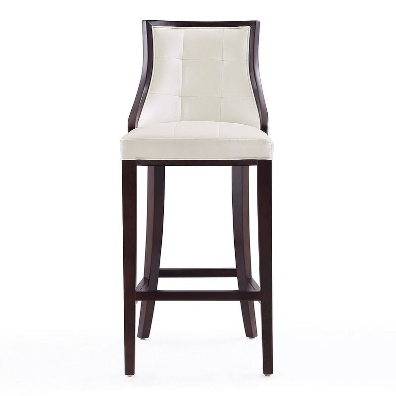 Manhattan Comfort Fifth Avenue 45 in. Walnut Beech Wood Bar Stool (Set of 2)