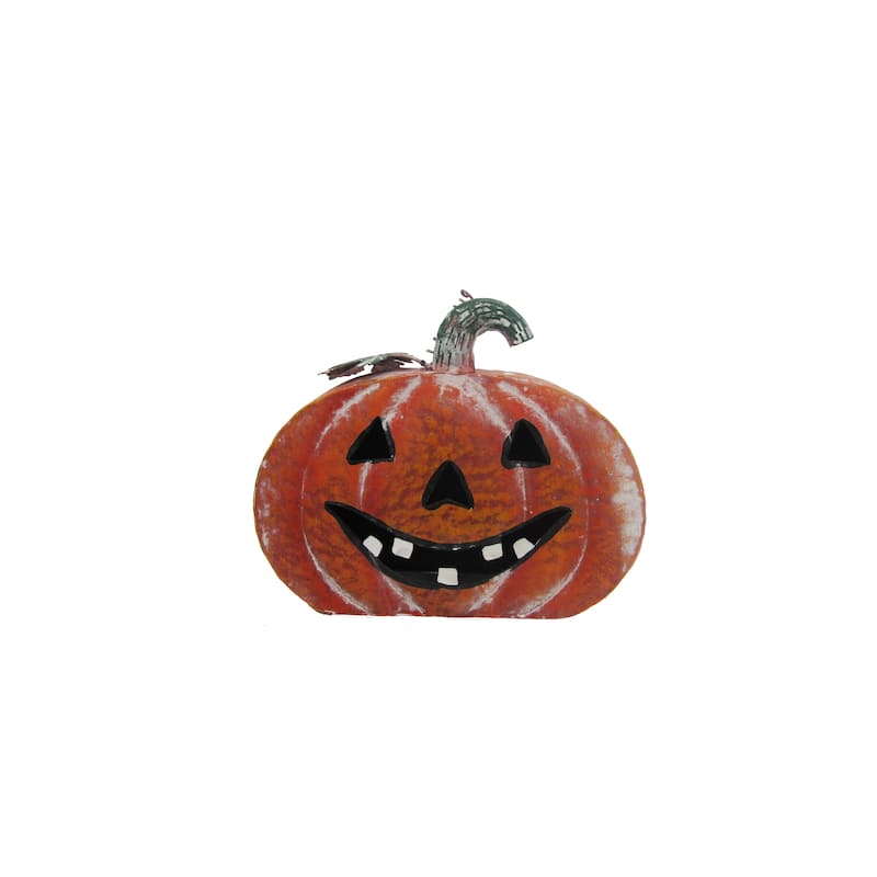 Set of 3 Metal Jack-O-Lantern Decorations
