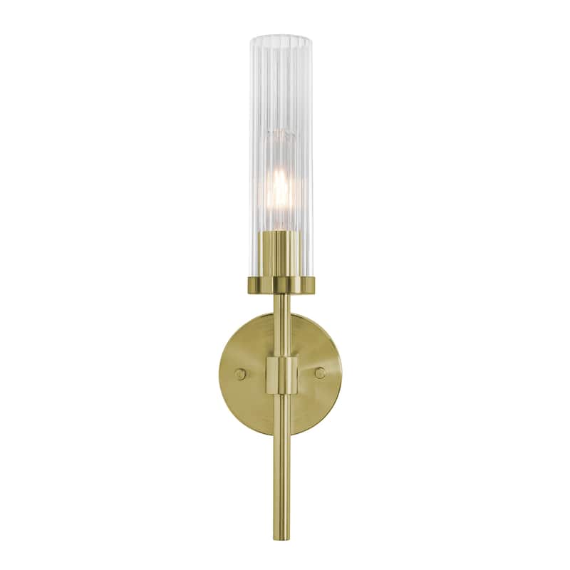 AFX Huntington 18'' Wall Sconce - Clear Ribbed Glass Shade