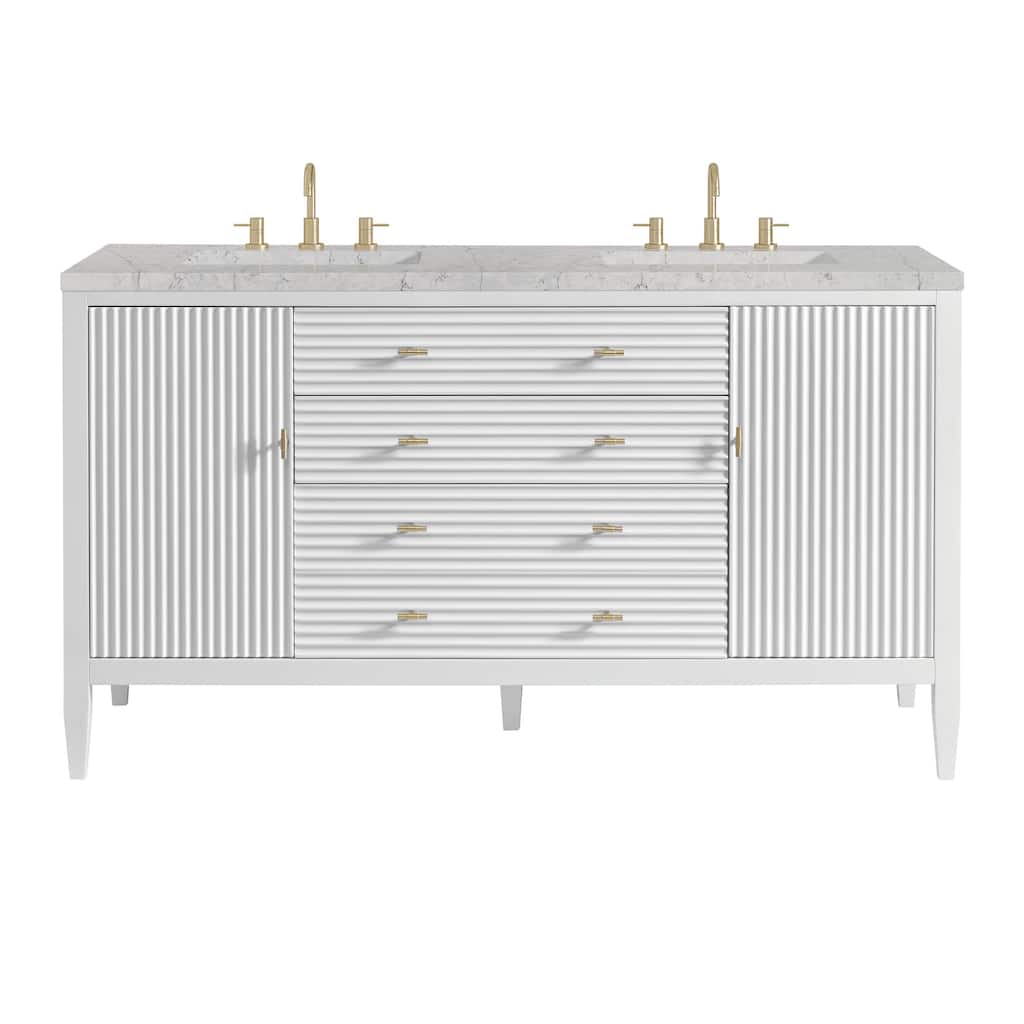 James Martin Vanities 485-V60D-3EJP Myrrin 60" Double Basin Wood
