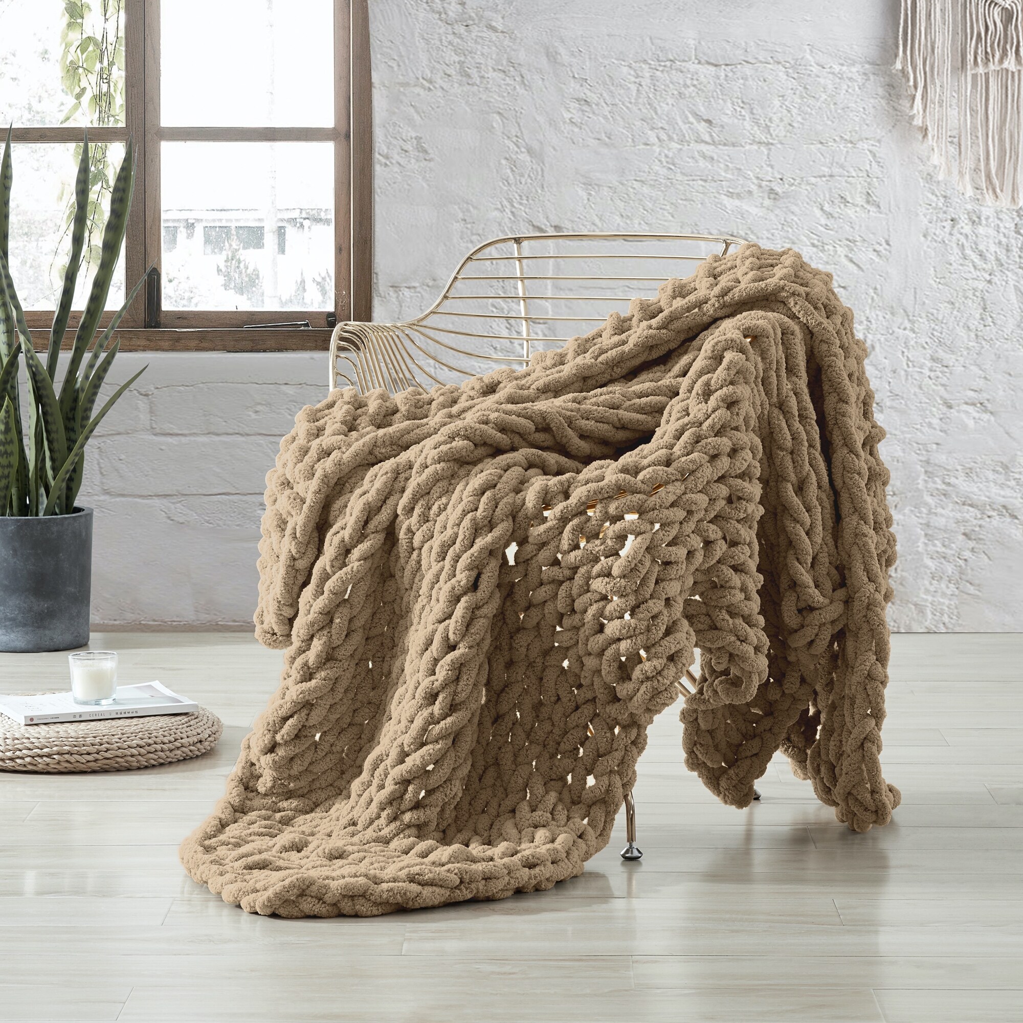 Modern Threads Chenille Chunky Hand Knit Throw Bed Bath Beyond 33566042