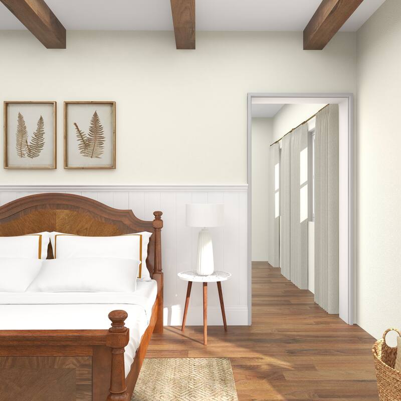 Mango Wood Handmade Intricately Carved Floral Accent Table with Tripod Legs - Dark Brown, White, Brown