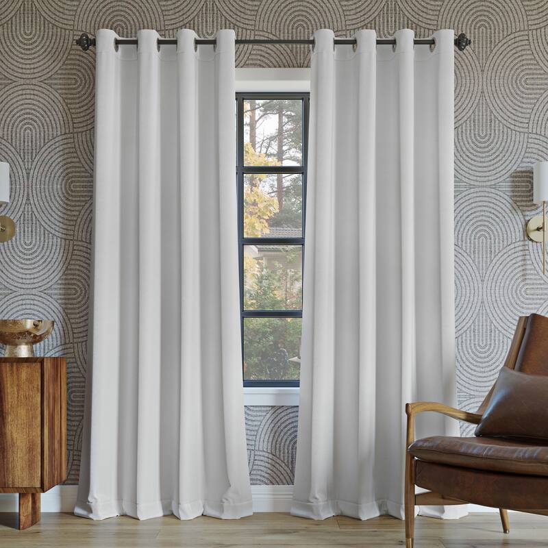 Sun Zero Oslo Theater Grade Extreme Total Blackout Grommet 1-Piece Curtain Panel, Single Panel - 52 x 63 - Pearl