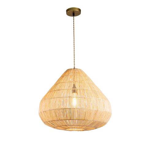 Handmade Boho Rattan Pendant Light