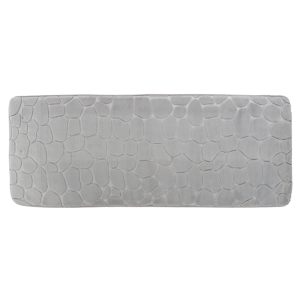 Memory Foam Runner Bath Mat Pebble Design 48x18