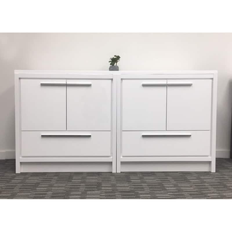 Dolce 72 Freestanding Bath Vanity with Dual Basin Reinforced Acrylic Top