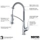 preview thumbnail 7 of 8, Karran All-in-One Farmhouse/Apron-Front Quartz 34 in. Single Bowl Kitchen Sink in Black with Faucet KKF210 in Stainless Steel