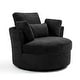 preview thumbnail 191 of 198, 41" W Oversized Accent Barrel Swivel Chair with Moon Storage Ottoman