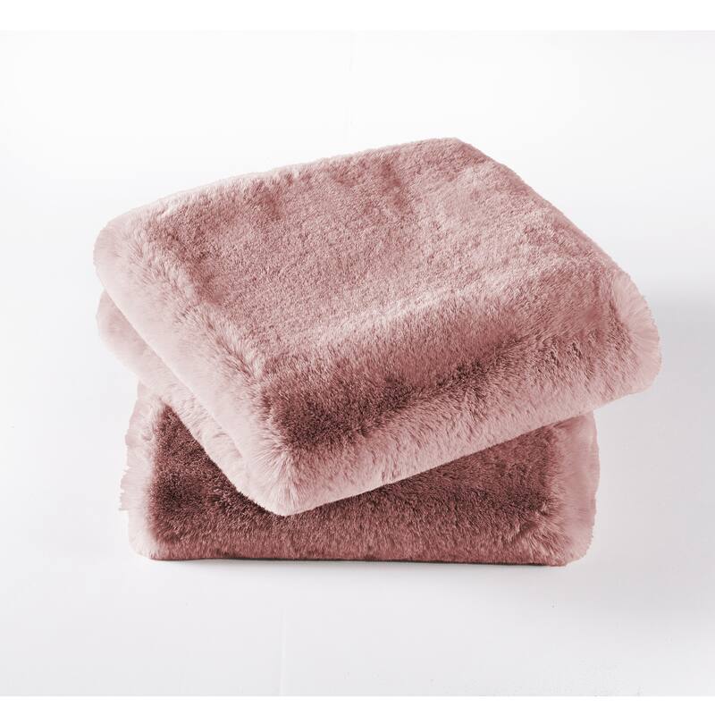 Serenta Heavy Fauxfur Pillow Shell 2 PC Set, NO INSERT