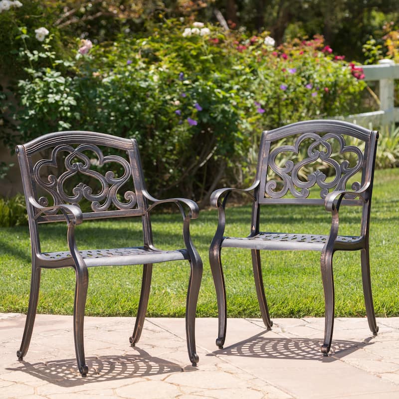 Elegant Cast Aluminum Patio Chairs with Soft Cloud-like Design
