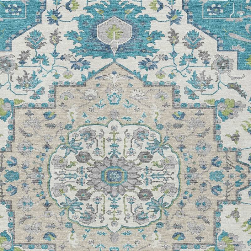 HomeRoots Oriental Traditional Rectangle Outdoor Rug