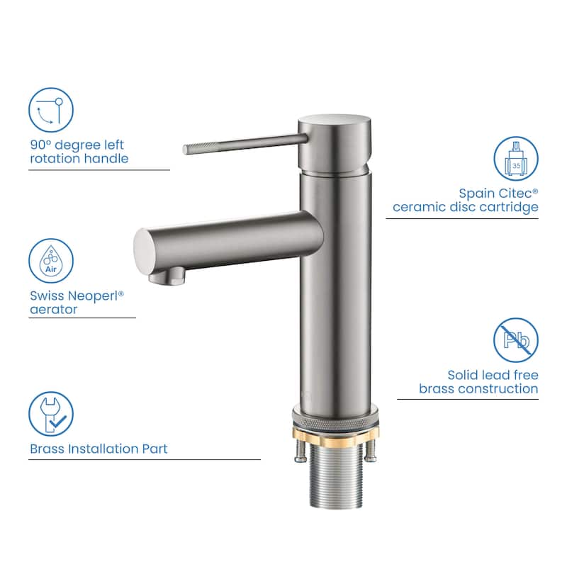 Luxury Single Hole Bathroom Faucet