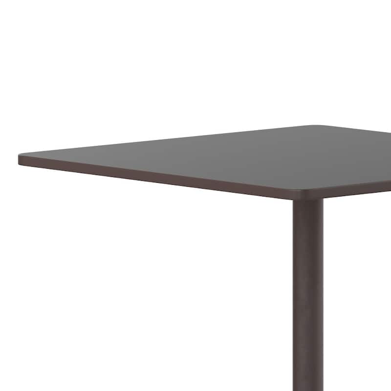 31.5" Square Aluminum Smooth Top Indoor-Outdoor Table with Base