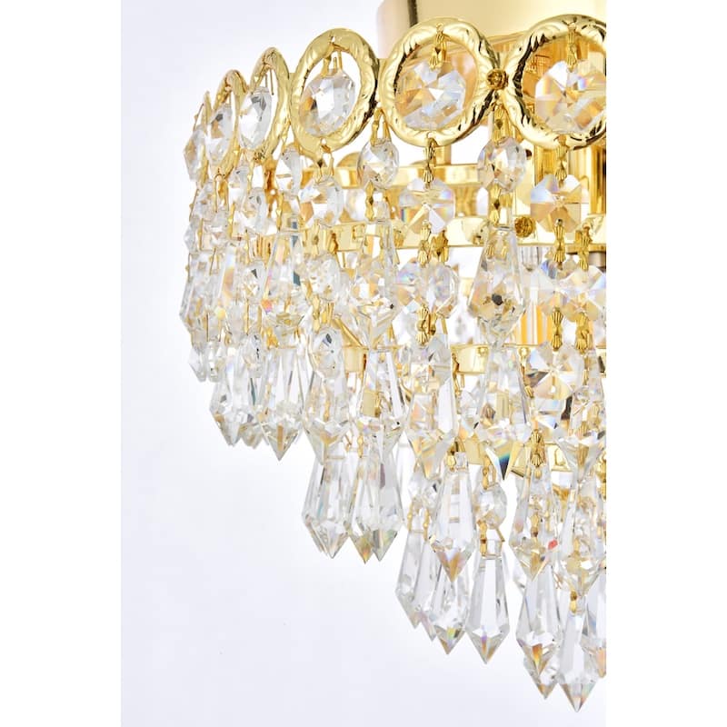 Fleur Illumination 4 light Gold Flush Mount