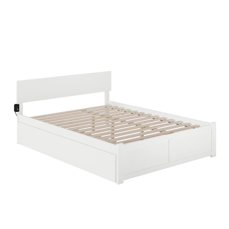 AFI Orlando King Platform Bed with Twin XL Trundle