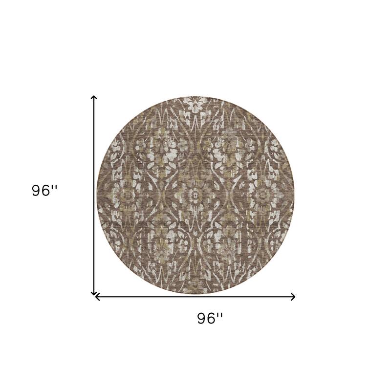 HomeRoots Floral Transitional Rectangle Outdoor Rug