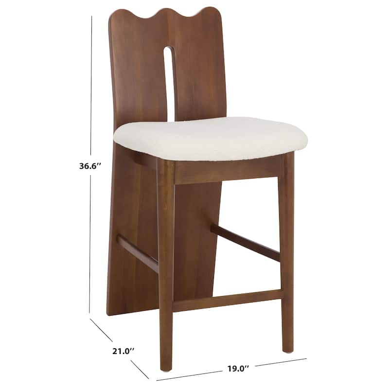 SAFAVIEH Home Kieran Counter Stool - 19"W x 21"D x 37"H
