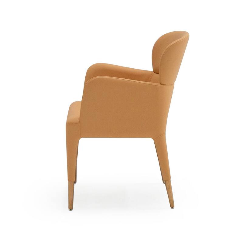 Modrest Ogden Modern Orange & Rosegold Dining Armchair