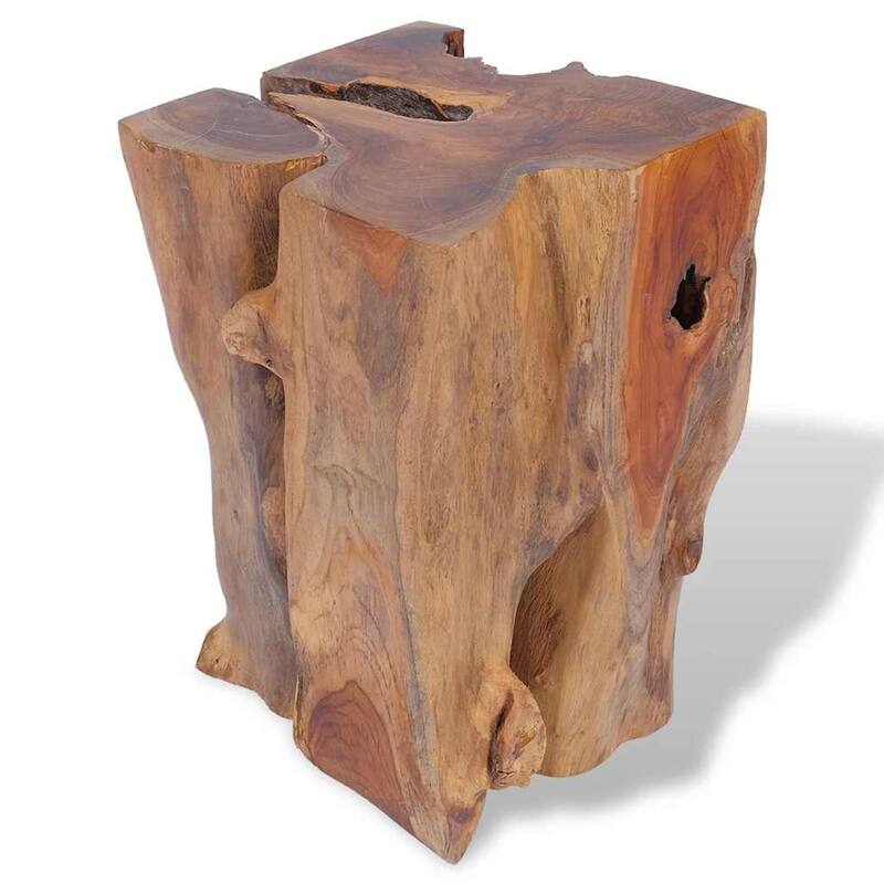 Georgy Outdoor Square Stool with Oiled Finish, Brown Solid Teak Wood