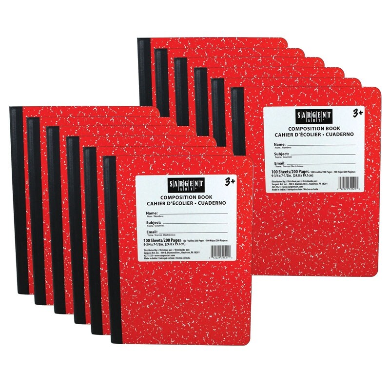 Shop Sargent Art 12 Ea Red Composition Book 231521bn Overstock 29946083