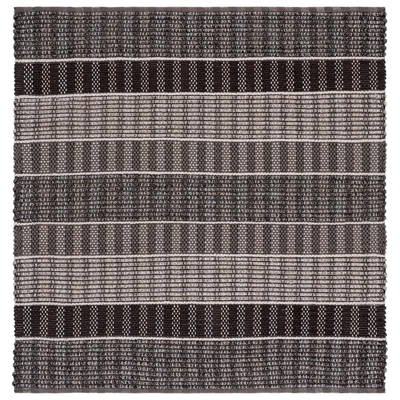 SAFAVIEH Handmade Braided Ladan Cotton Rug - 6' Square - Brown/Blue