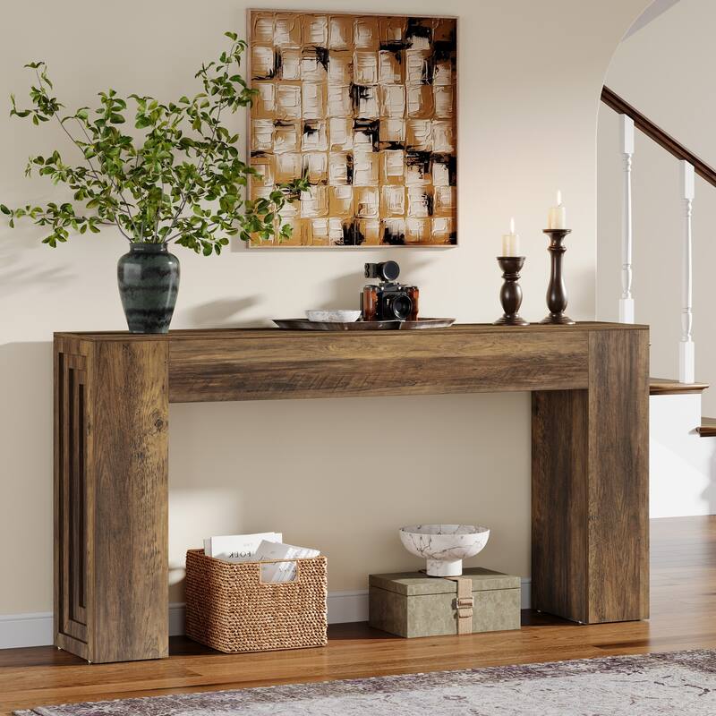 63-inch Wooden Console Table for Entryway