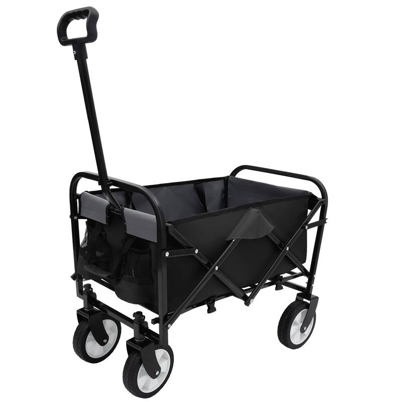 Foldable Wagon Cart with 3 Liner Bags - Heavy Duty Beach & Utility Use