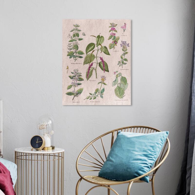 Wynwood Studio Canvas Floral and Botanical Floral Illustrated Notes Green and Farmhouse Wall Art Canvas Print - 20 x 24