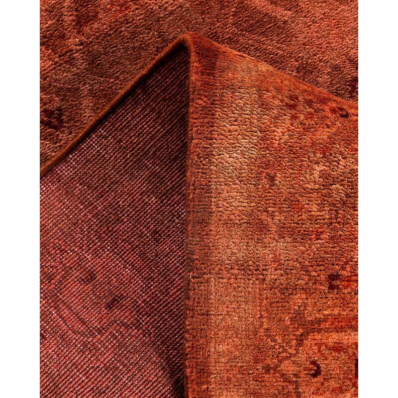 Contemporary Overdyed Wool Hand Knotted Runner - 2' 6" x 16' 4"