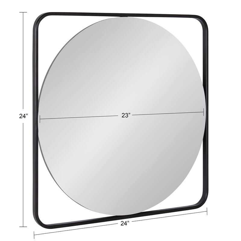 Kate and Laurel Nobles Radius Corner Framed Mirror