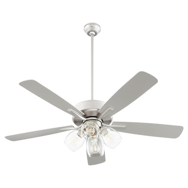 slide 2 of 11, Quorum International 4525-04 Ovation 52" 5 Blade 4 Light Indoor Satin Nickel