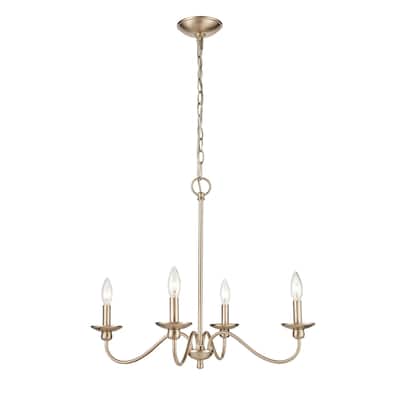 Millennium Lighting Delvona 4 Light Chandelier in Modern Gold - 20.125
