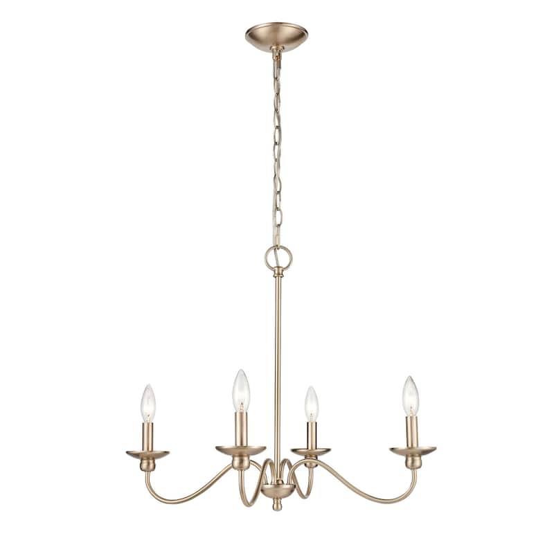 Millennium Lighting Delvona 4 Light Chandelier in Modern Gold - 20.125 - 20.125 - Modern Gold