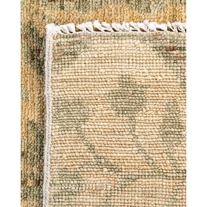 Oushak One-of-a-Kind Handmade Area Rug, Yellow - 8' 2" x 10' 3"