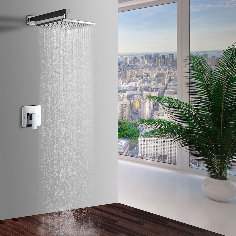CLihome Single-Handle 1-Spray Square Shower Faucet - 9"