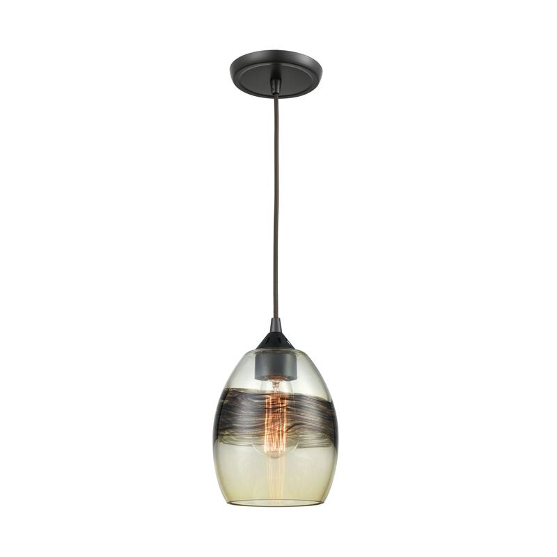 Whisp 6-inch Wide 1-Light Mini Pendant in Oil Rubbed Bronze - 6in W x 6in D x 9in H - Oil Rubbed Bronze