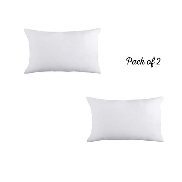 Decorative Throw Pillow Insert: Set of 4 Square Soft (White, 18x18) Fo