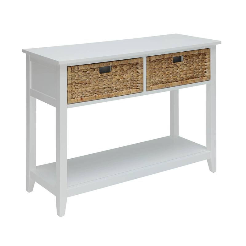 Splendid White Console Table with 2-Drawer