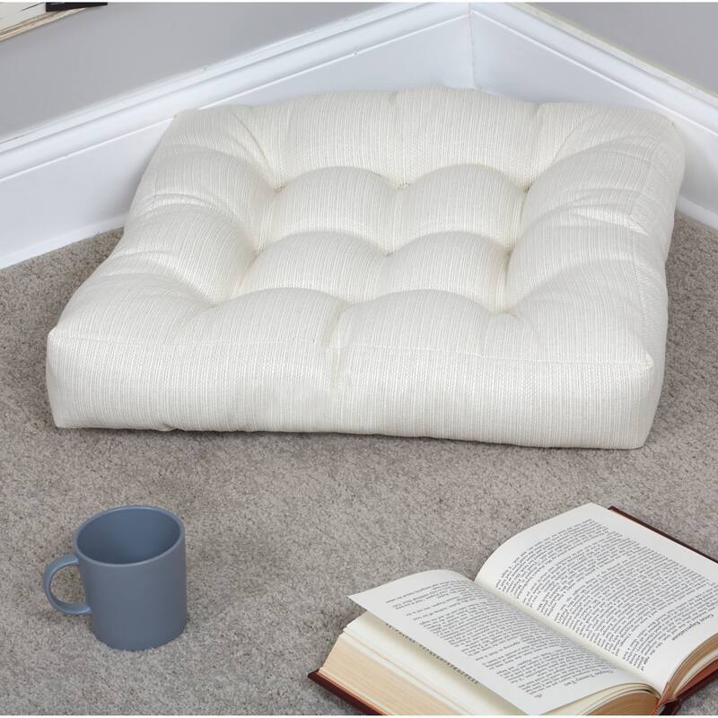 Klear Vu Gripper Home Square Seat Non-Slip Tufted Extra Thick Floor Cushion