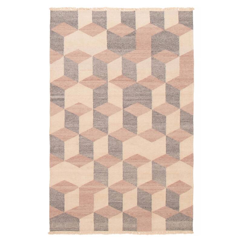 Ankara Grey Kilim 5'2" x 8'0" - 5'2 x 8'0 - Grey - 5'2 x 8'0