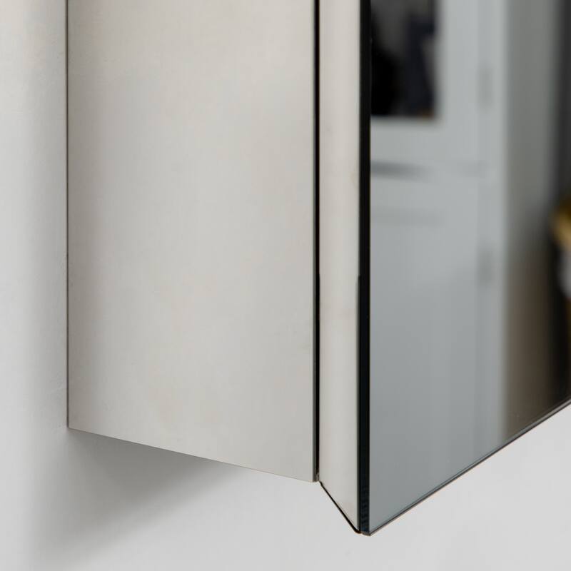Kleankin Bathroom Mirror With Storage Shelves