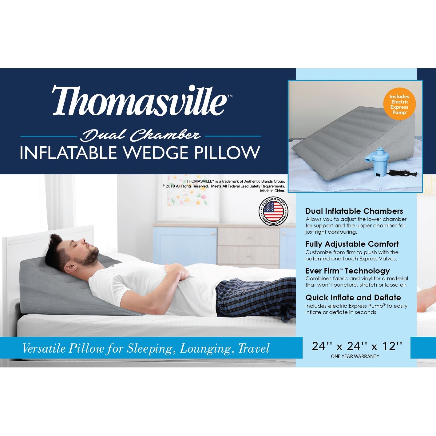 Inflatable support pillow clearance