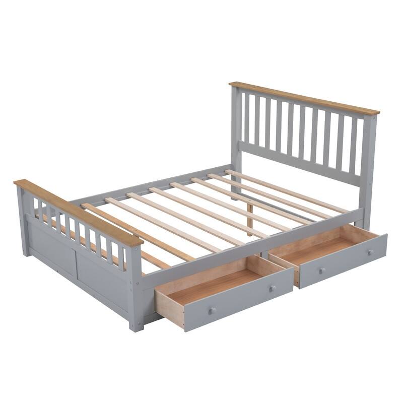 3-Pieces/1-Piece Bedroom Sets Full/Queen Size Platform Bed with Nightstand(USB Charging Ports) and 6-Drawer Storage Chest