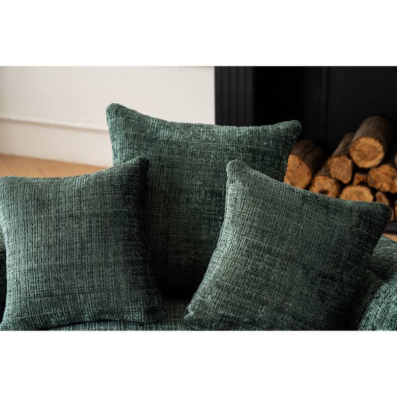 Bean Bag Lazy Sofa with Ultra Soft Chenille Cover,Round Bean Bag,Indoor & Outdoor