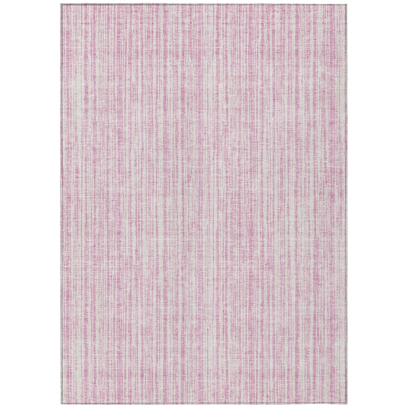 Machine Washable Indoor/ Outdoor Chantille Contemporary Striped Rug