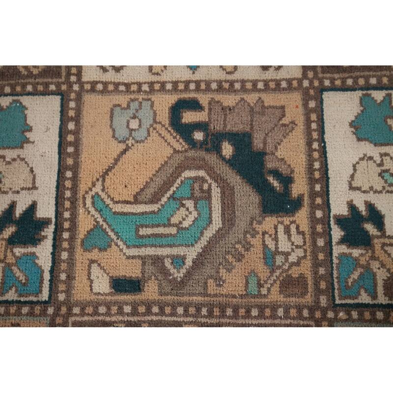 Garden Design Bakhtiari Vintage Persian Area Rug Handmade Wool Carpet - 6'6" x 9'9"