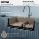 preview thumbnail 30 of 59, Karran 33" Top Mount Large/Small Bowl Quartz Kitchen Sink Kit - 33" x 22" x 9"