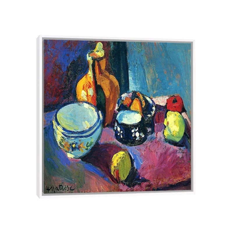 iCanvas "Dishes & Fruit" by Henri Matisse Framed Canvas Print - White - 37x37