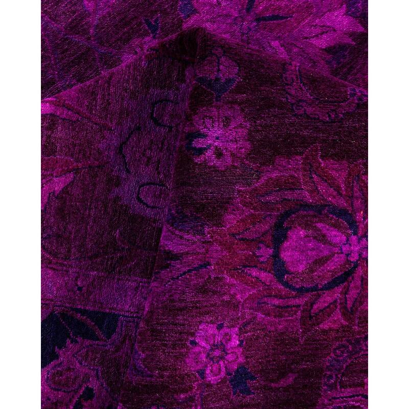 Fine Vibrance One-of-a-Kind Hand-Knotted Area Rug - Pink, 6' 2" x 9' 3" - 6' 2" x 9' 3"